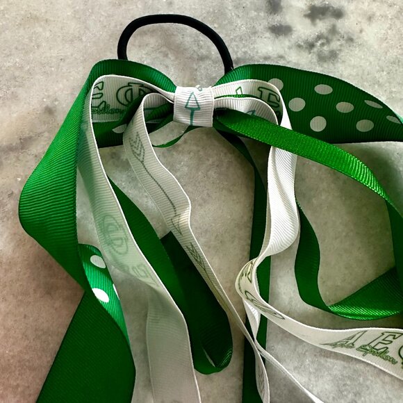 Alpha Epsilon Phi Hair Tie with Ribbon - Picture 1 of 4